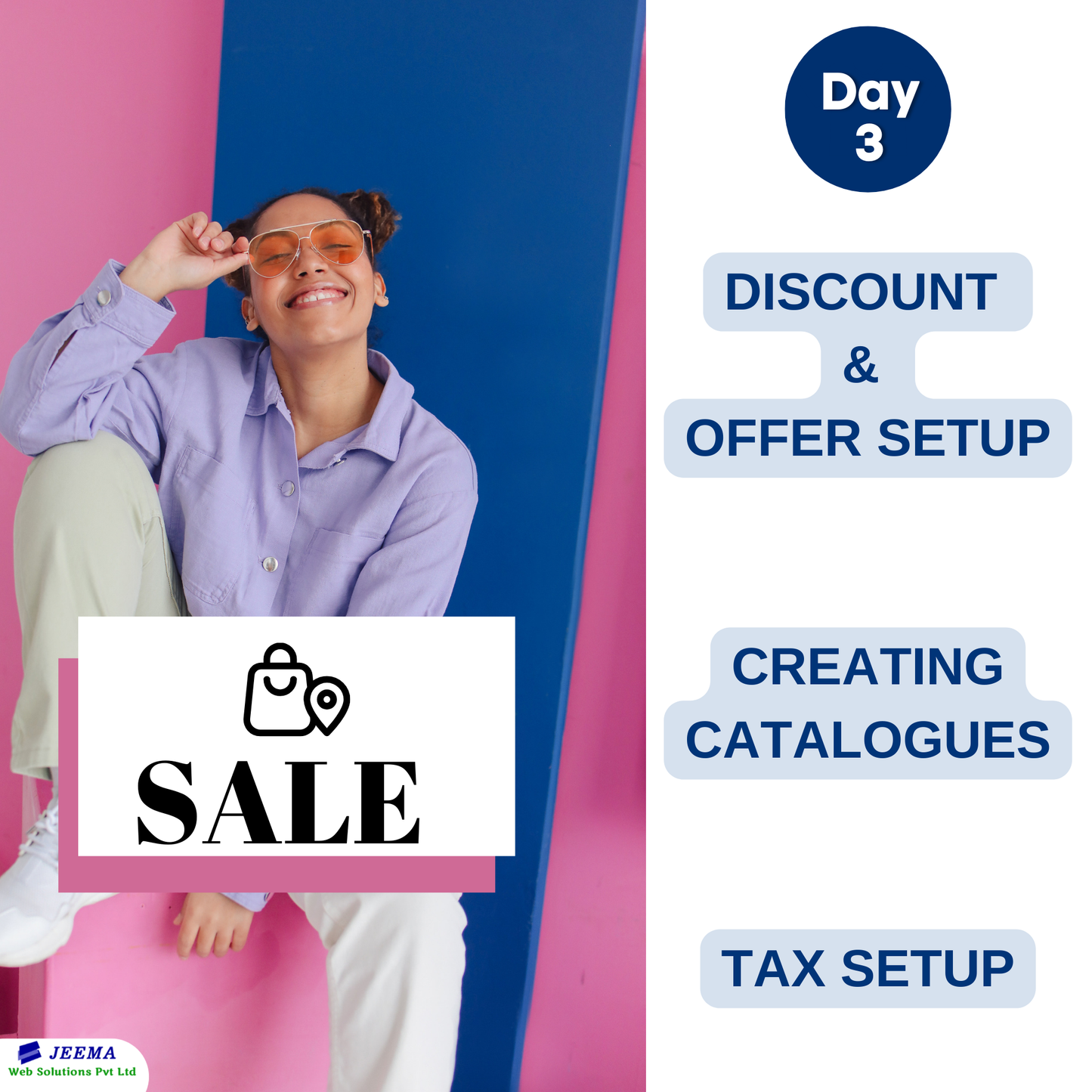 Discount and Sale Setup, Creating Catalogues. Tax setup