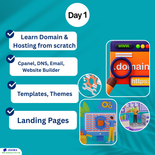 Learn Domain and Hosting, Cpanel, DNS, Email, Website Builder, Templates, Themes and Landing Pages