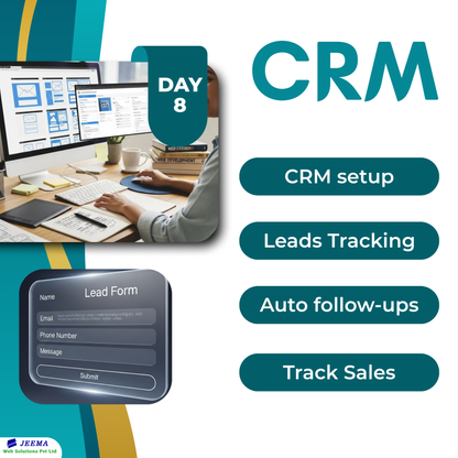 CRM setup training, Leads Tracking, Auto follow-ups, Track Sales