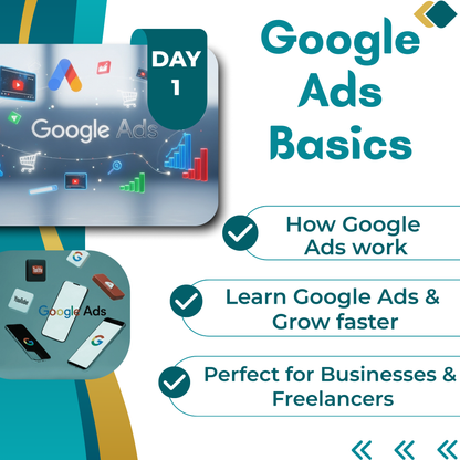 Google Ads Basics - How Google Ads Work, Learn Google Ads grow Faster, Perfect for Businesses and Freelancers